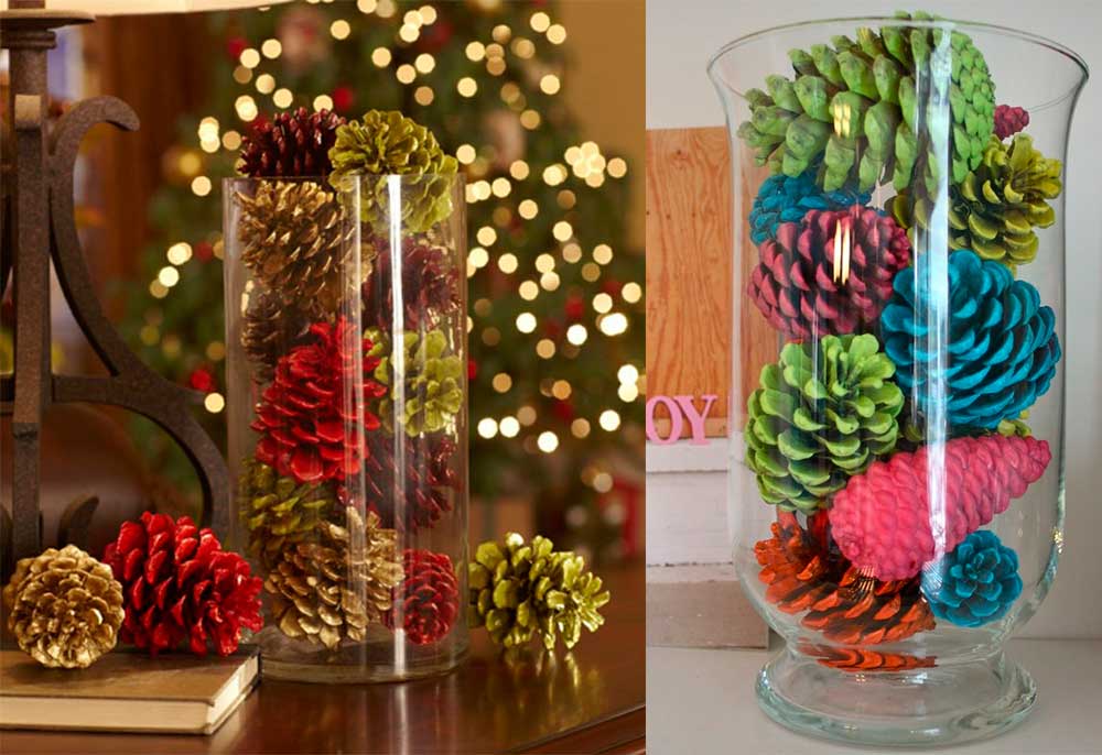 Χριστουγεννιάτικη Διακόσμηση με Κουκουνάρια