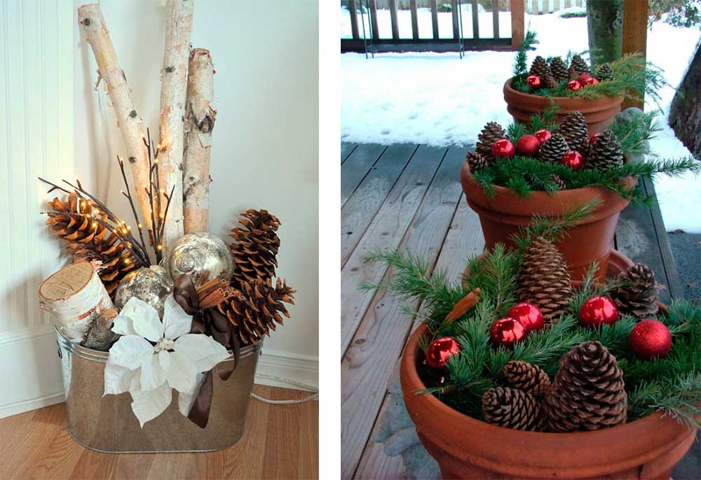 Χριστουγεννιάτικη Διακόσμηση με Κουκουνάρια