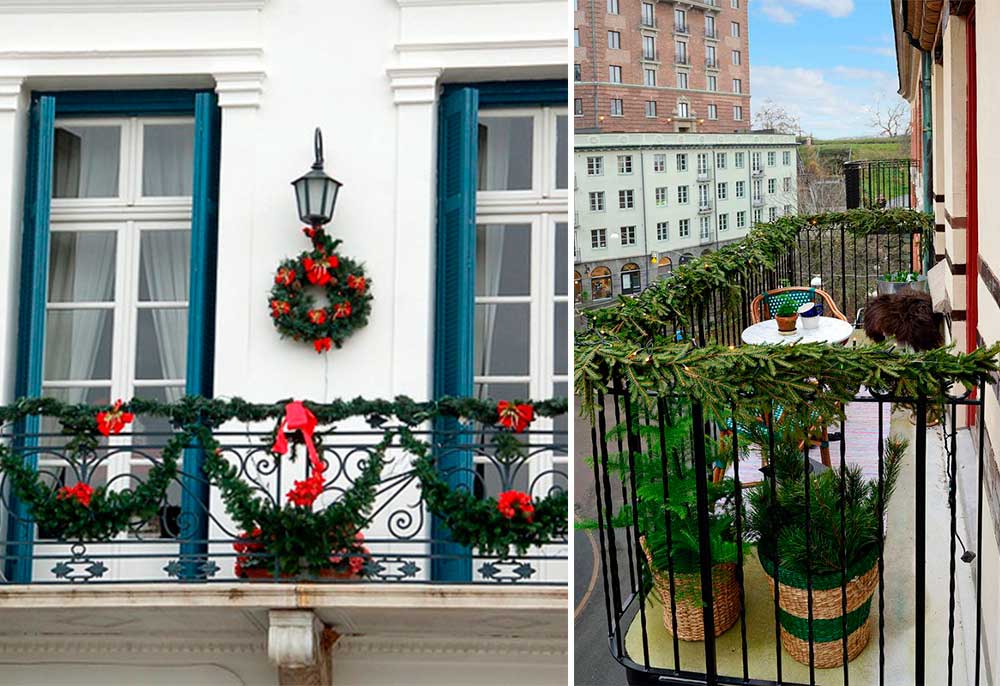 Χριστουγεννιάτικη Διακόσμηση Μπαλκονιού