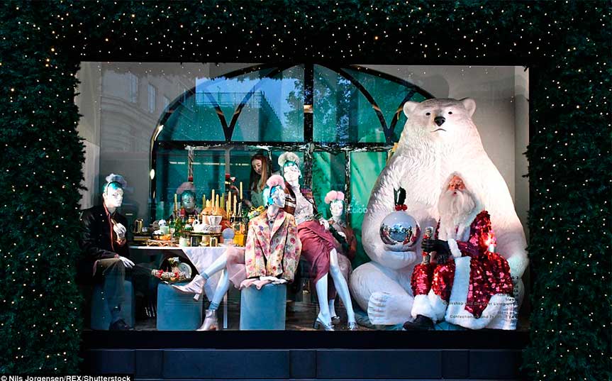 Χριστουγεννιάτικη Διακόσμηση Βιτρίνας