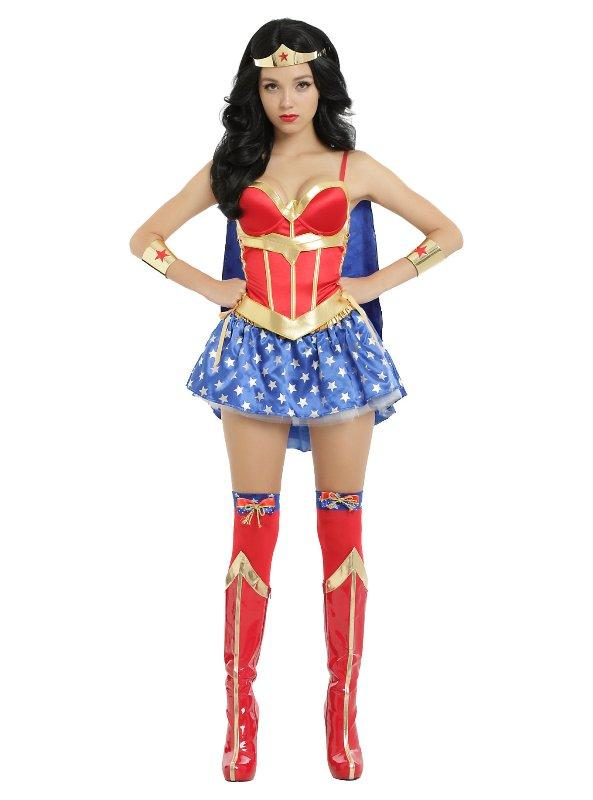 στολή και μακιγιάζ wonder woman - womanoclock