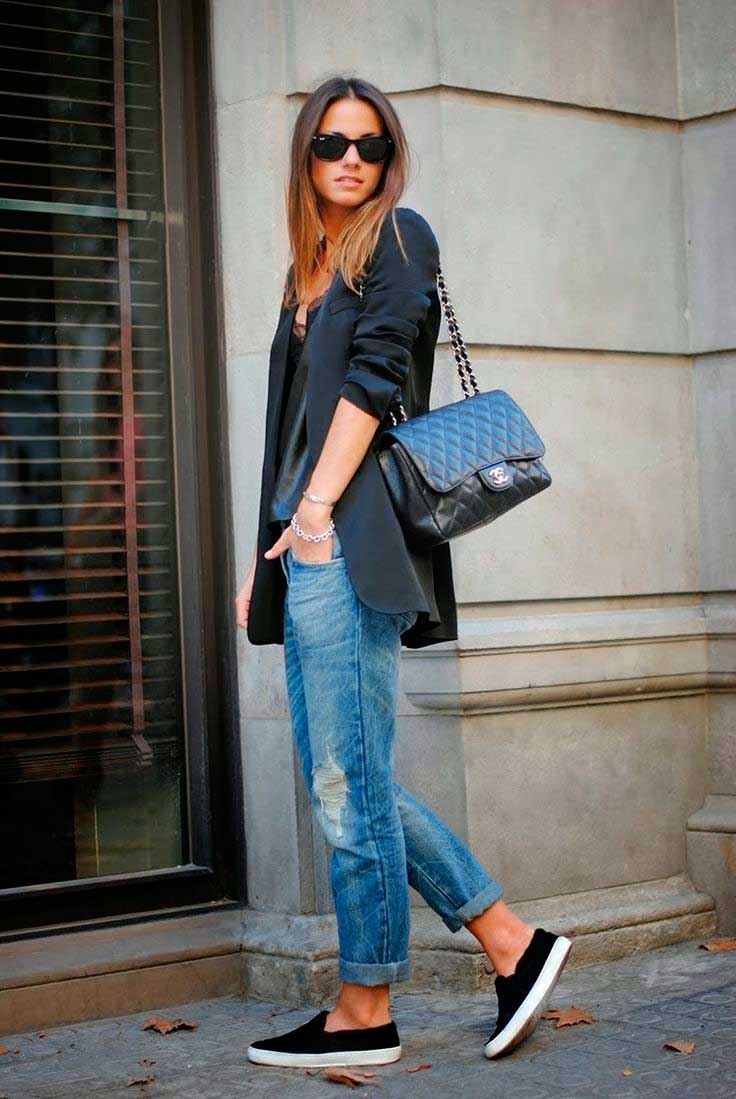 Stylish Outfits με Slip on Sneakers