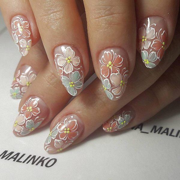 10 Ιδέες σε Σχέδια Νυχιών με Λουλούδια για την Άνοιξη