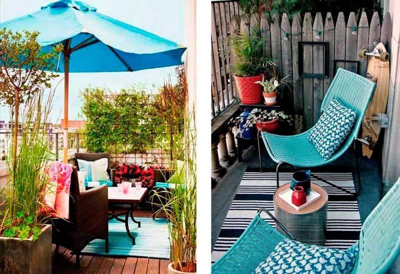 μικρό μπαλκόνι έπιπλα