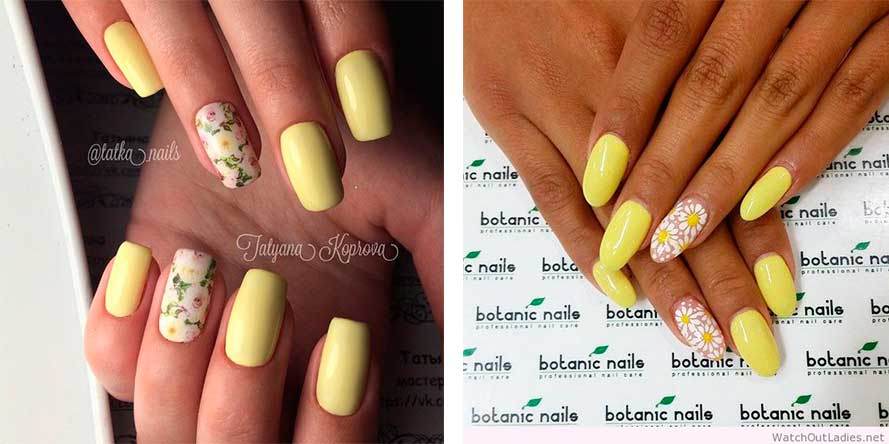 Μοναδικά Σχέδια Νυχιών με Κίτρινο Χρώμα