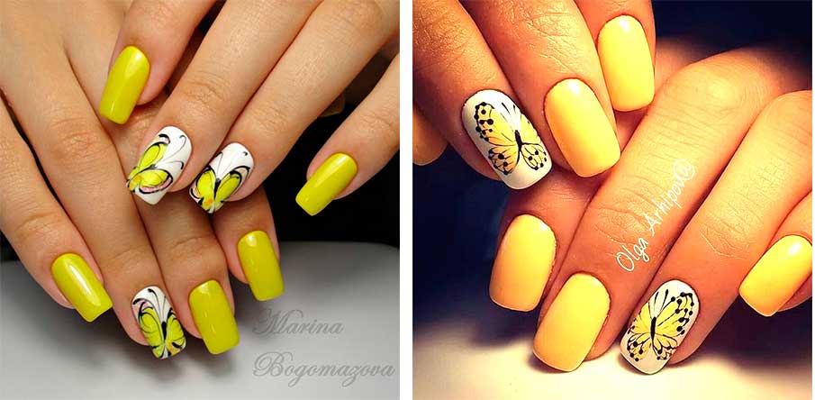 Μοναδικά Σχέδια Νυχιών με Κίτρινο Χρώμα