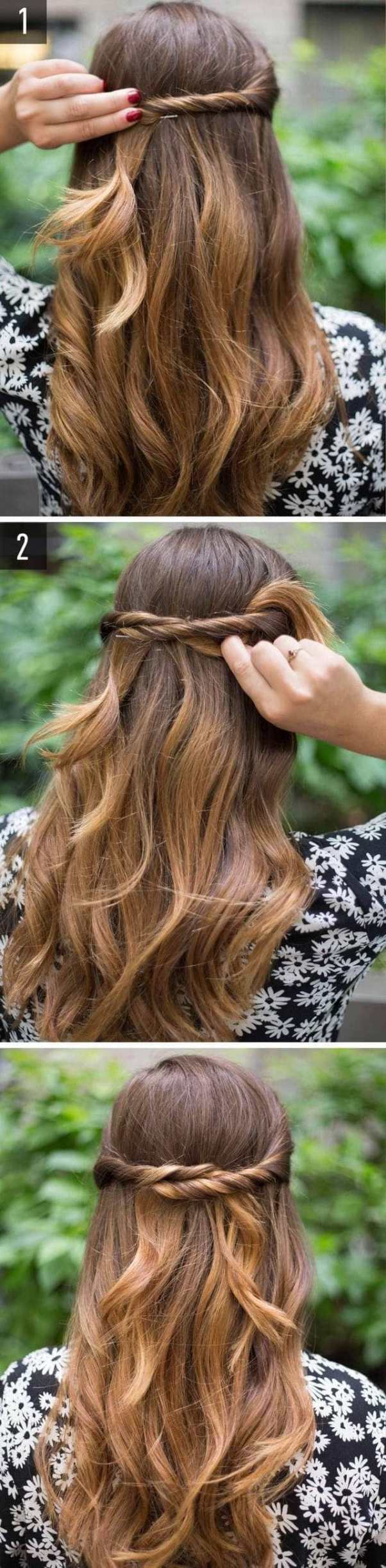 εύκολα χτενίσματα τελευταίας στιγμής για Μακριά μαλλιά