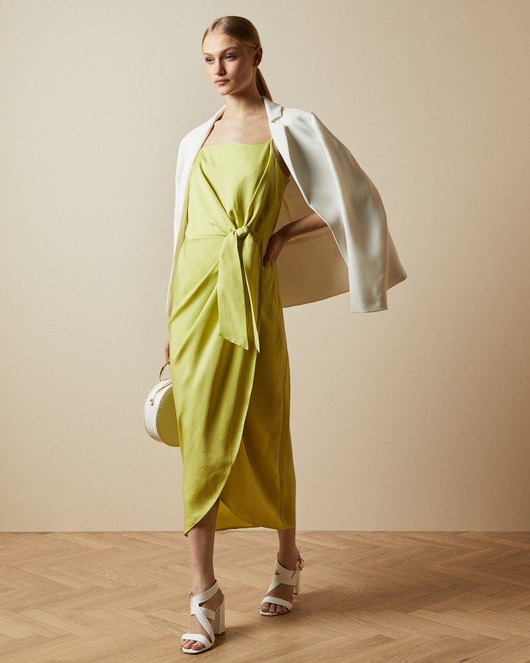 TED BAKER Knot detail drape dress €96
