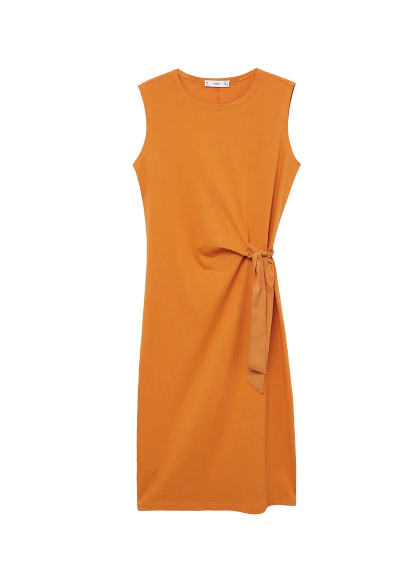 MANGO Φόρεμα βαμβακερό δέσιμο 15.99 €